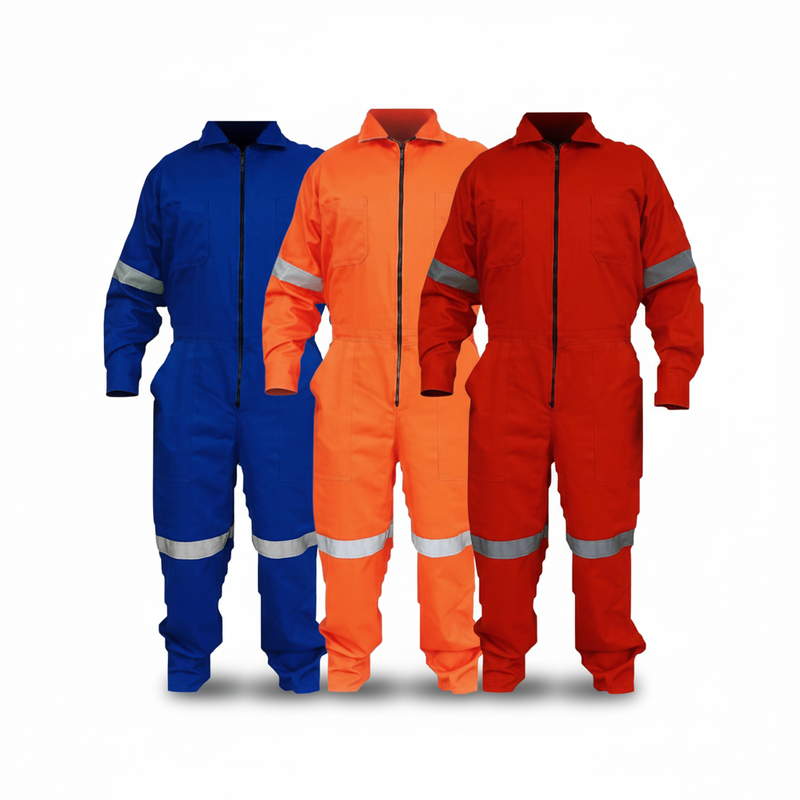 Overol Textil Industrial | Con Bolsas de Cargo y Cinta Reflejante