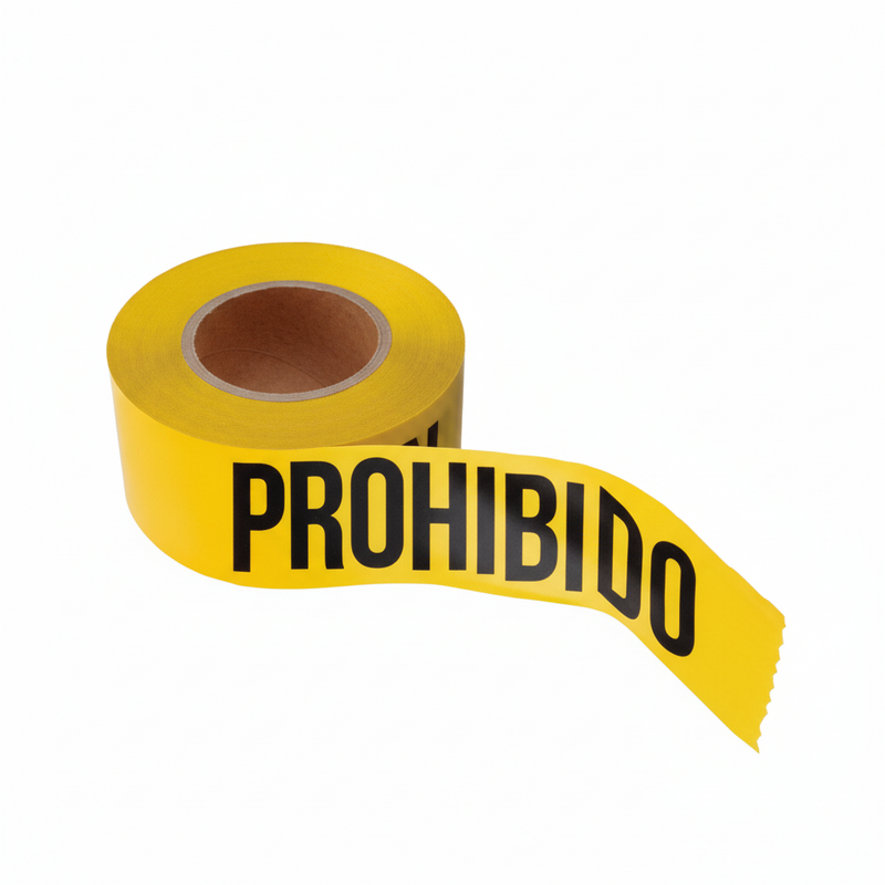 Cinta Delimitadora de Seguridad | Leyenda "PROHIBIDO EL PASO" | Restricción Total
