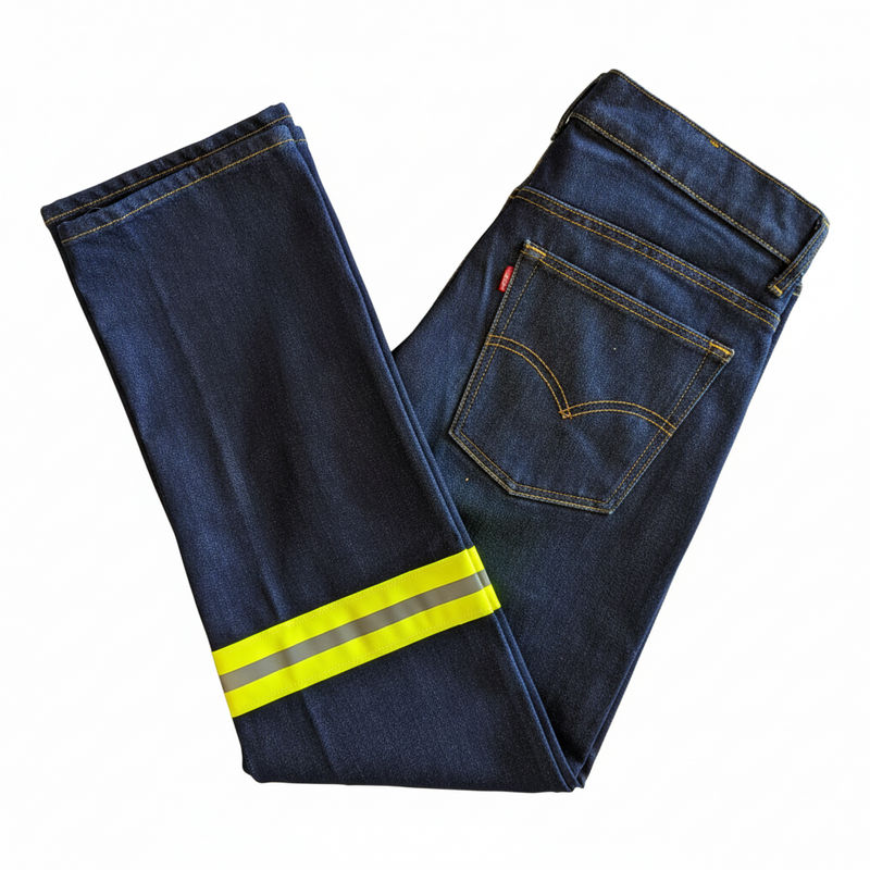 Pantalón Industrial de 14 Oz | Con Bolsas de Cargo y Cinta Reflejante