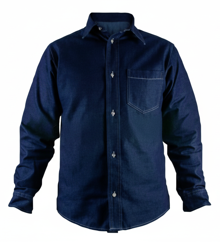 Camisa Industrial de 8 Oz | Con Bolsas de Cargo Sin Reflejante