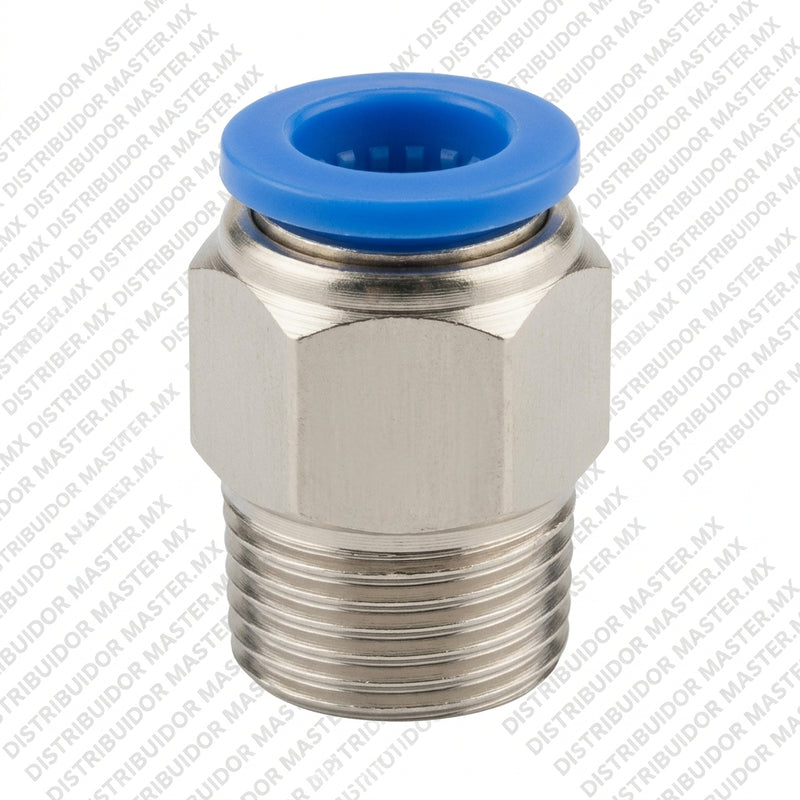 Conector Recto Métrico MPC0403 — Manguera 4 mm y Rosca 3/8"