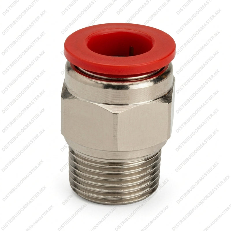 Conector Recto Métrico MPC0604 — Manguera 6 mm y Rosca 1/2"