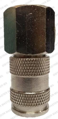 Juego cople rapido hembra de 1/2 X 1/4 npt y espiga macho de 1/4 X1/4 npt