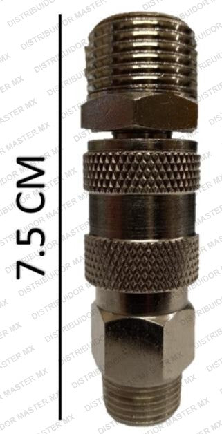 Juego cople rapido rosca macho 3/8 X 3/8 npt  y espiga macho de 3/8 X 3/8 npt
