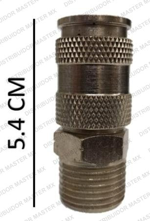 Juego cople rapido rosca macho 3/8 X 3/8 npt  y espiga macho de 3/8 X 3/8 npt