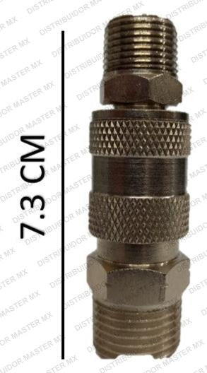 Juego cople rapido macho de 1/2 X 3/8 npt Y espiga de 3/8 X 3/8 npt