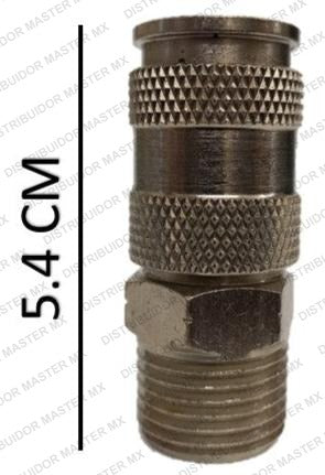 Juego cople rapido macho de 1/2 X 3/8 npt Y espiga de 3/8 X 3/8 npt