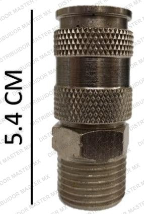 Juego cople rapido macho de 1/2 X 1/4 npt y espiga macho de 1/4 X 1/4 npt