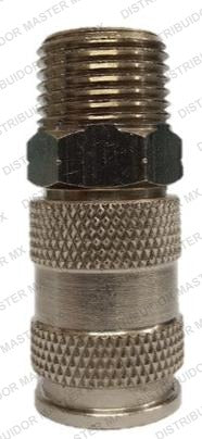 Juego cople rapido macho de 1/2 X 1/4 npt y espiga macho de 1/4 X 1/4 npt