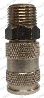 Juego cople rapido macho de 1/2 X 3/8 npt Y espiga de 3/8 X 3/8 npt