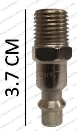 Juego cople rapido macho de 1/2 X 1/4 npt y espiga macho de 1/4 X 1/4 npt