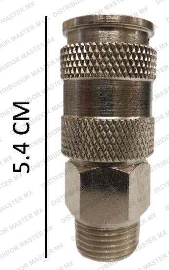 Cople rapido neumatico tipo macho de 3/8 para espigas  de  3/8 - 1/4 npt