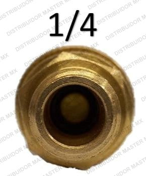 Cople rapido neumatico tipo macho de 1/4 para espigas de 1/4  npt de aire