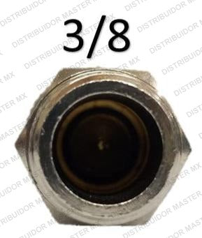 Cople rapido neumatico tipo macho de 3/8 para espigas  de  3/8 - 1/4 npt
