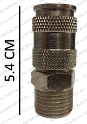 Cople rapido npt  rosca macho  1/2  para espigas   3/8 - 1/4