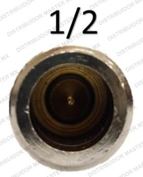 Cople rapido npt  rosca macho  1/2  para espigas   3/8 - 1/4