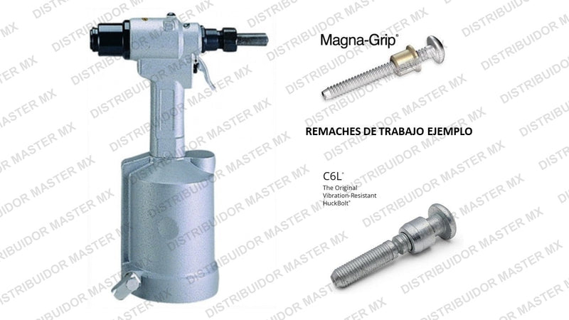 PT 183 E Remachadora Neumatica 1/4 - 90psi Industrial - Para Remache de Acero Magnagrip