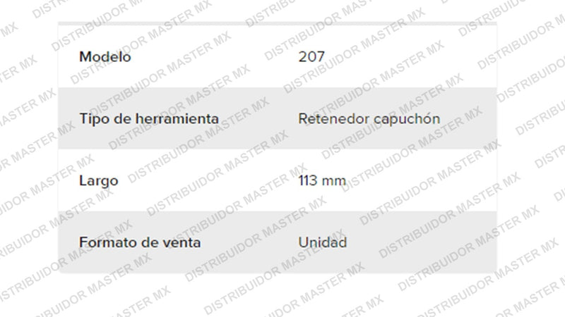 Retenedor de Cincel para Rivet Booster 207 | Capuchon de Seguridad