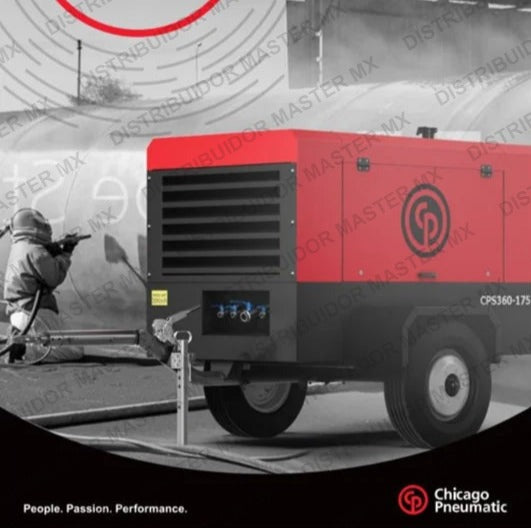 Compresor Diésel Portátil CPS 400 TII BOX | 400 CFM | Chicago Pneumatic Motor Cummins