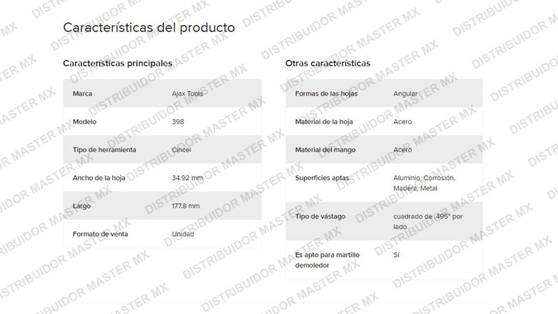 Cincel Angular 398 Entrada Cleco | Hoja de 1-3/8"