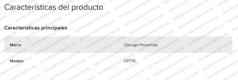 Llave de Impacto Neumática Chicago Pneumatic CP776 | Cuadro 3/4"