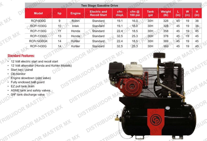 Compresor a Gasolina  RCP 1330G Chicago Pneumatic