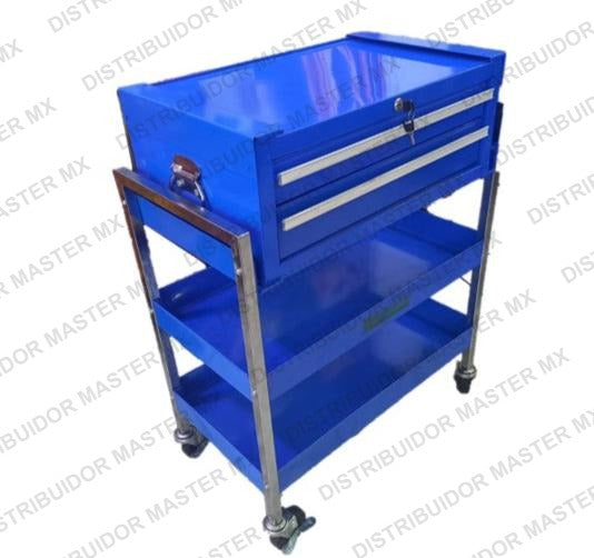 Carrito de herramienta Lee Tools 2 cajones azul