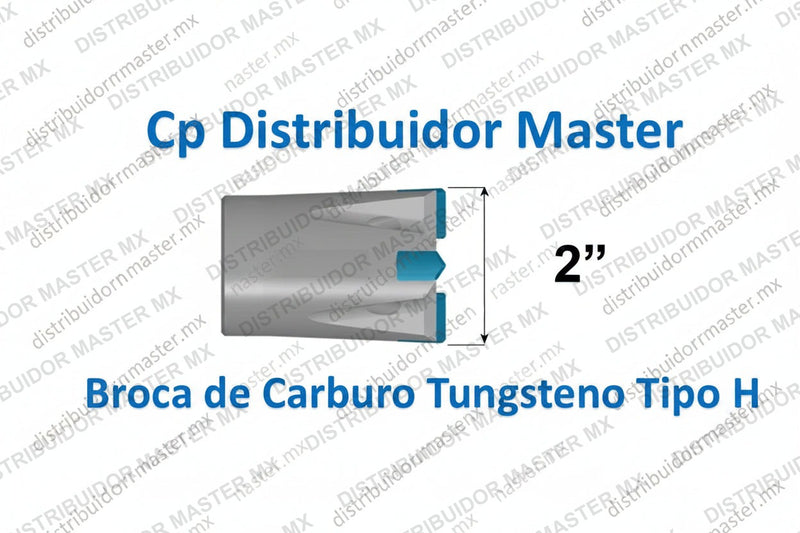 Ajax Tools 63270 — Broca de Roca Carburo Rosca H Uso Múltiple 2"