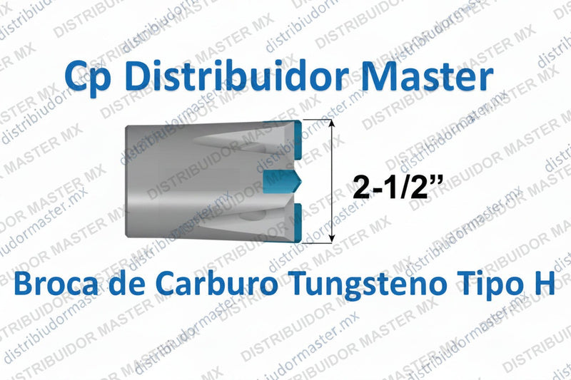 Ajax Tools 63290 — Broca de Roca Carburo Rosca H Uso Múltiple 2-1/2"