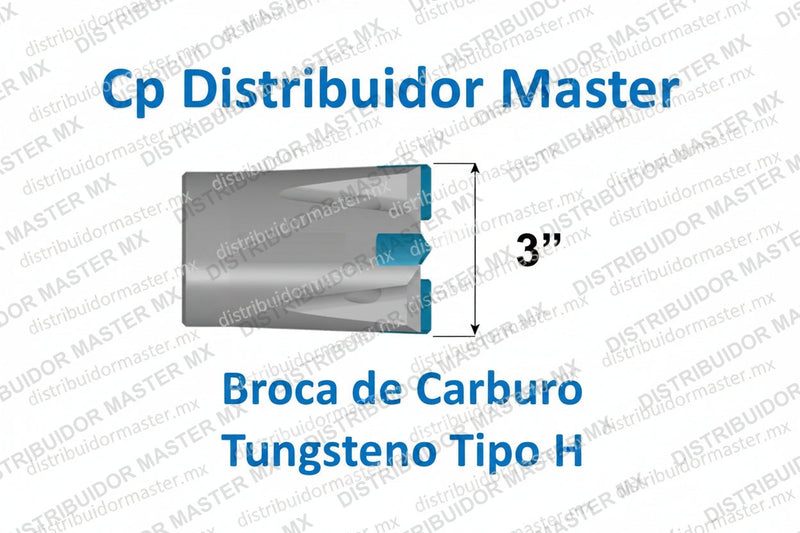 Ajax Tools 63310 — Broca de Roca Carburo Rosca H Uso Múltiple 3"
