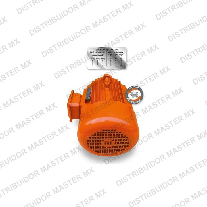 Motor Eléctrico EVANS 7.5 HP | 4 Polos Reversible | Trifásico 220/440V