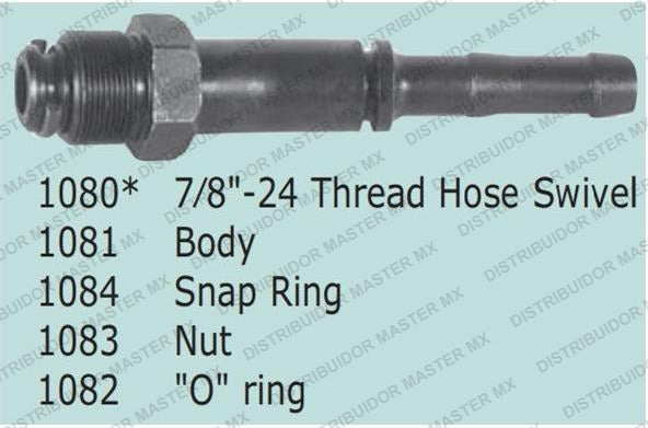 1080 Conexion Swivel hose rosca macho 360 °