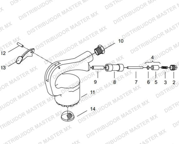 Z9983830 Conjunto de Manija Chicago Pneumatic | HANDLE SET