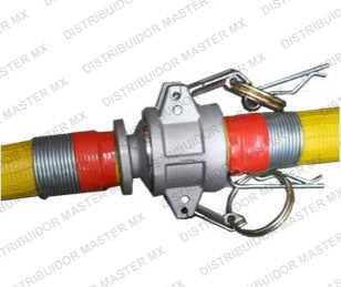 Manguera de Alta Presión de 1" con Acoplamiento Rápido Camlock | 30 Metros para Aire Comprimido