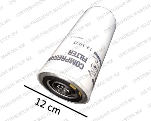 Filtro de aceite 12-1937 para compresor de tornillo MRO