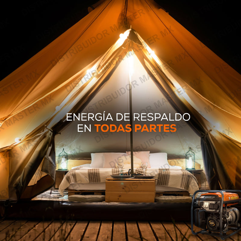 Generador de Emergencia Monofásico 1,500 W | Motor Thunder 4 HP a Gasolina | EVANS