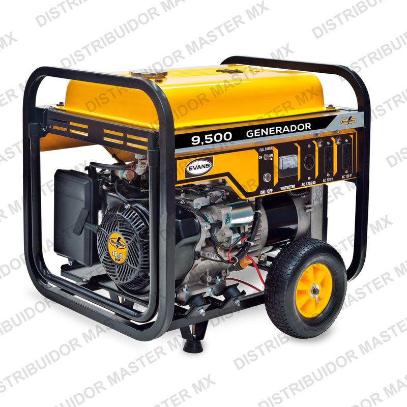 Generador de Emergencia Monofásico 9,500 W | Potencia Máxima Industrial | EVANS