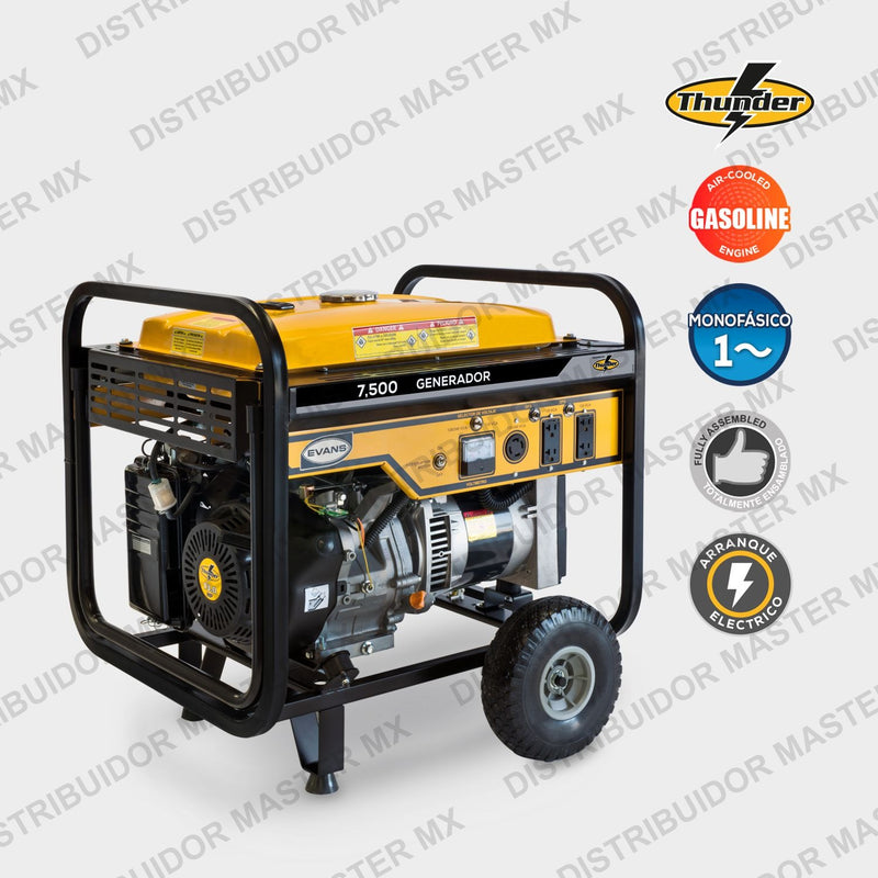 Generador de Emergencia Monofásico 7,500 W | Industria Ligera | EVANS