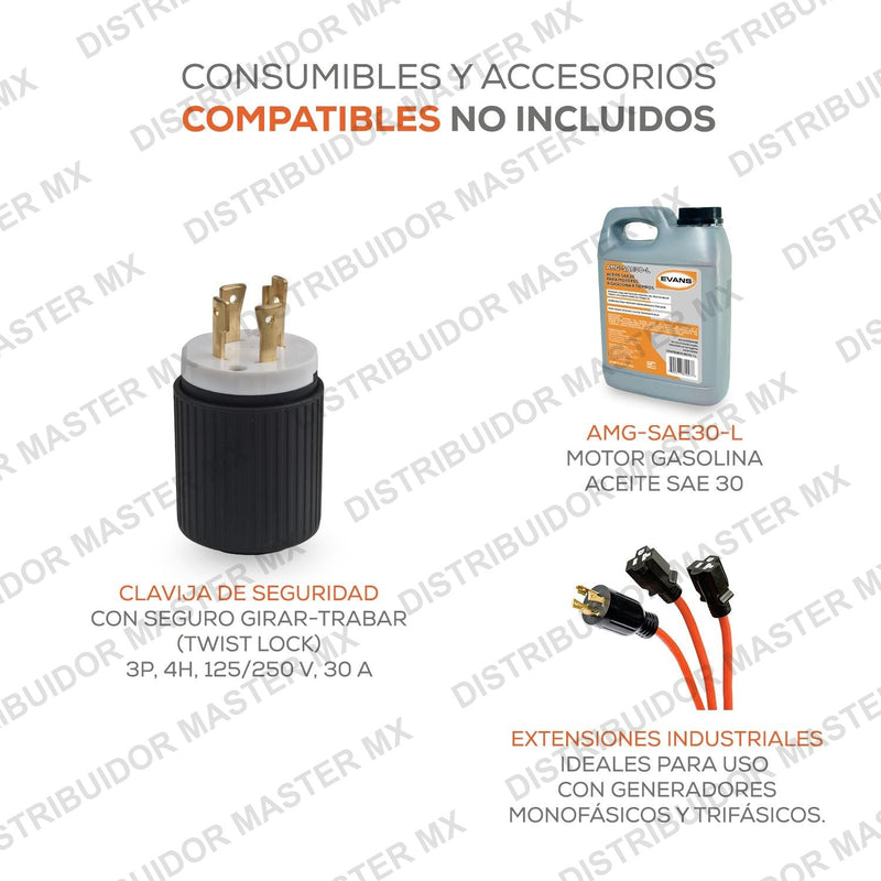 Generador de Emergencia Monofásico 5,500 W | Potente y Versátil | EVANS