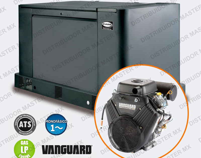 Generador de Emergencia Monofásico 16.6 kW | Respaldo para Industrias y Negocios | EVANS