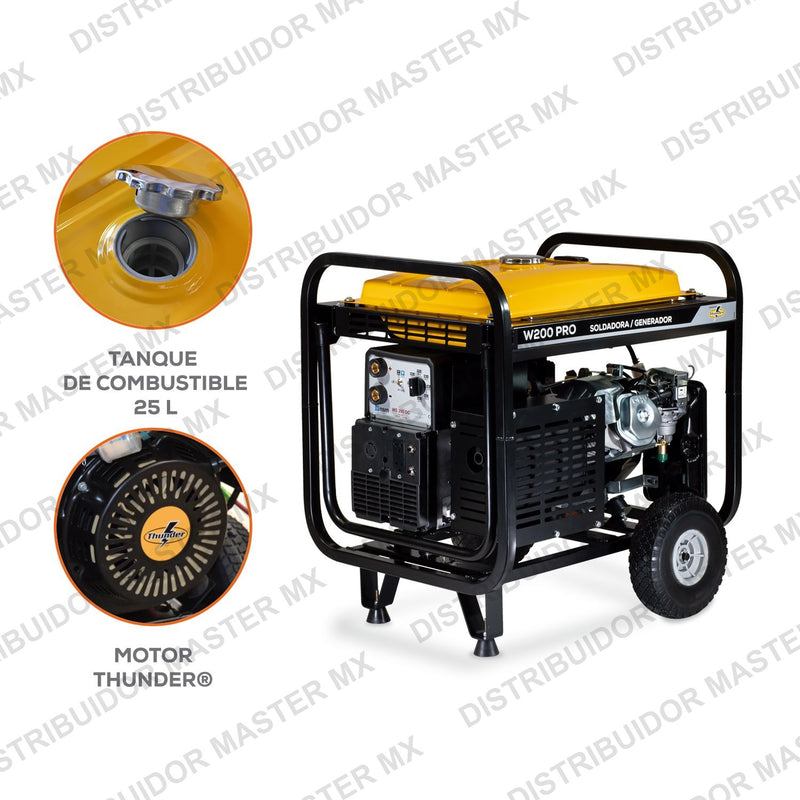 Soldadora / Generador EVANS 200A | 2 en 1 | Motor 13 HP a Gasolina