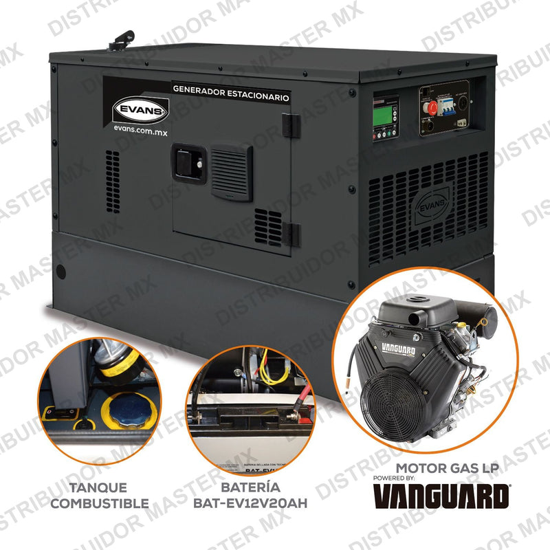 Generador de Emergencia Monofásico 12 kW | Respaldo Confiable | EVANS