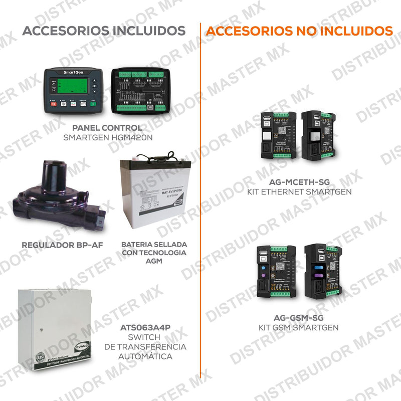Generador de Emergencia Monofásico 12 kW | Respaldo Confiable | EVANS