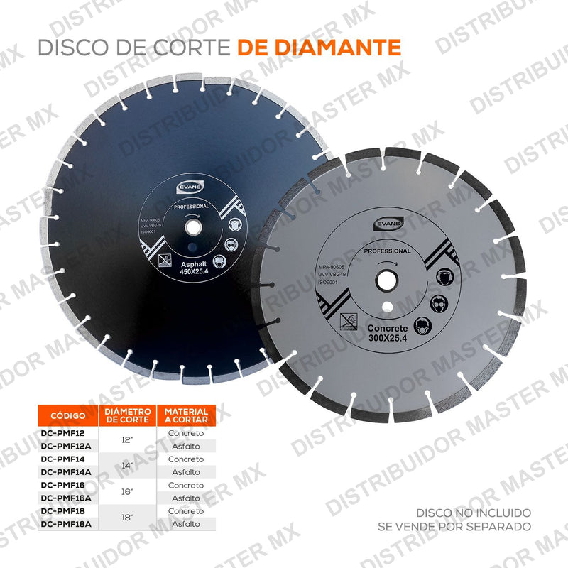 Cortadora de Concreto a Gasolina 13 HP Thunder | Corte Profesional de Pisos y Pavimento