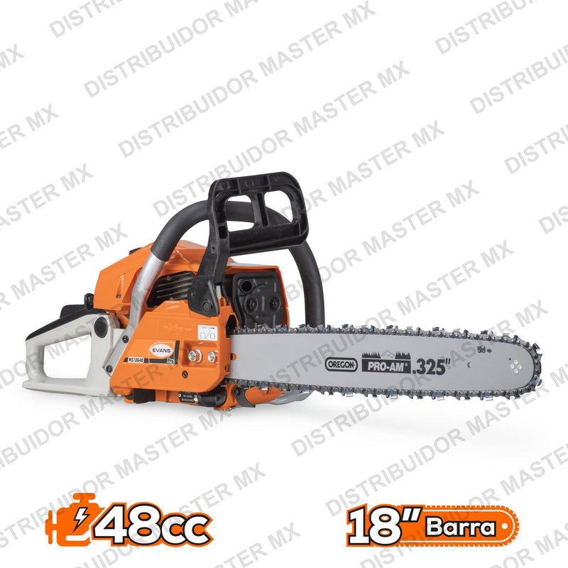 Motosierra  motor 2T de 48 cc, barra de 18"