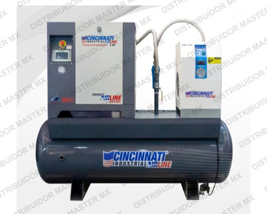 Compresor de tornillo con tanque CSC-5ST CINCINNATI INDUSTRIAL AIRLINE 5 HP 145 PSI