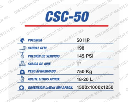 Compresor de tornillo CSC-50 CINCINNATI INDUSTRIAL AIRLINE 50 HP 145 PSI