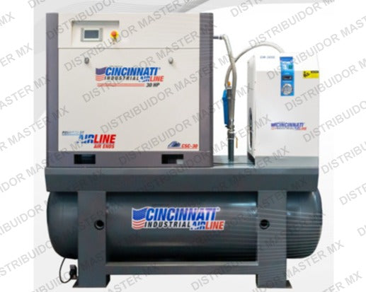 Compresor de tornillo con tanque CSC-30ST CINCINNATI INDUSTRIAL AIRLINE 30 HP 145 PSI
