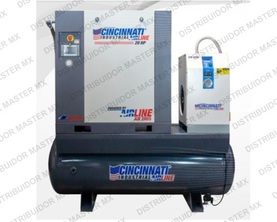 Compresor de tornillo con tanque CSC-20ST CINCINNATI INDUSTRIAL AIRLINE 20 HP 145 PSI