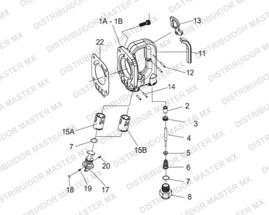 8940169474 Mango Completo (Handle Frame Complete) Chicago Pneumatic